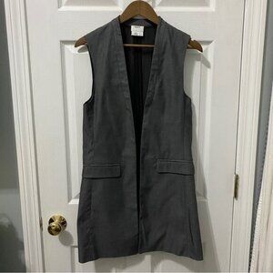 DKNY Suiting Vest Dark Denim with Sheer Back, size XS